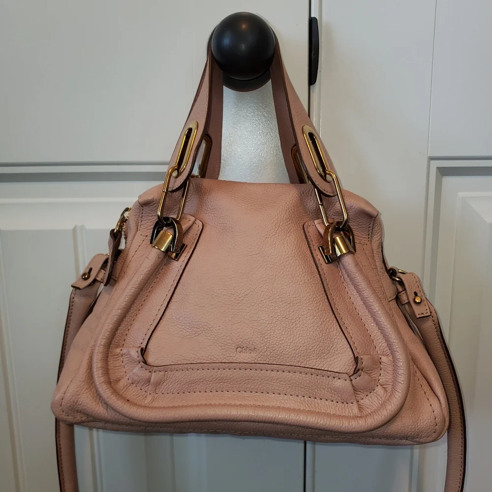 Chloe Paraty Small Pink Crossbody Bag - Picture 8 of 8